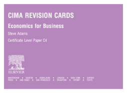 CIMA Revision Cards: Economics for Business CIMA Revision Cards: Economics for Business
