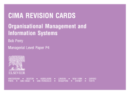 CIMA Revision Cards: Organisational Management and Information Systems