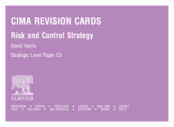 CIMA Revision Cards: Risk and Control Strategy CIMA Revision Cards: Risk and Control Strategy