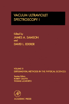 Vacuum Ultraviolet Spectroscopy I