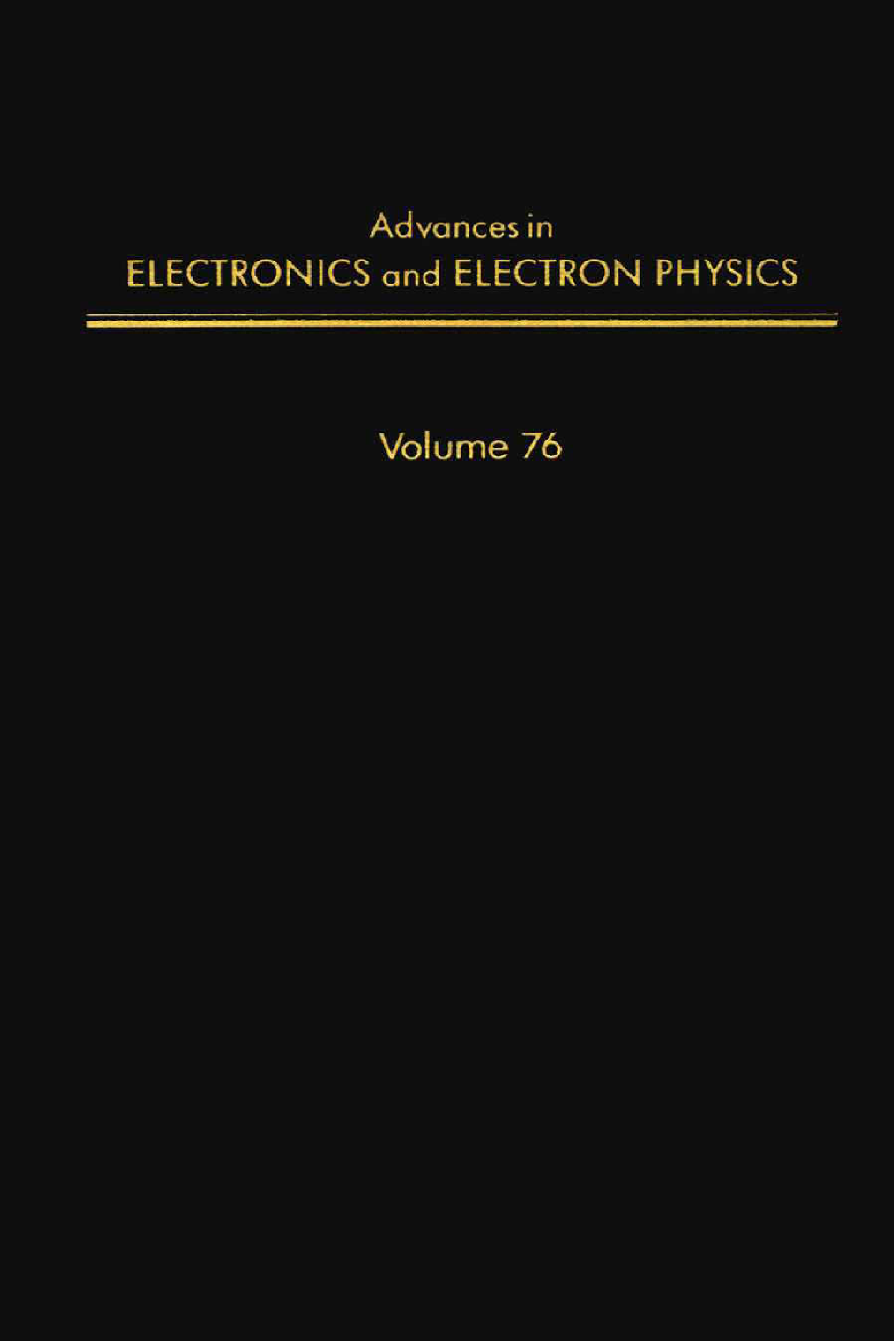 Advances in Electronics and Electron Physics