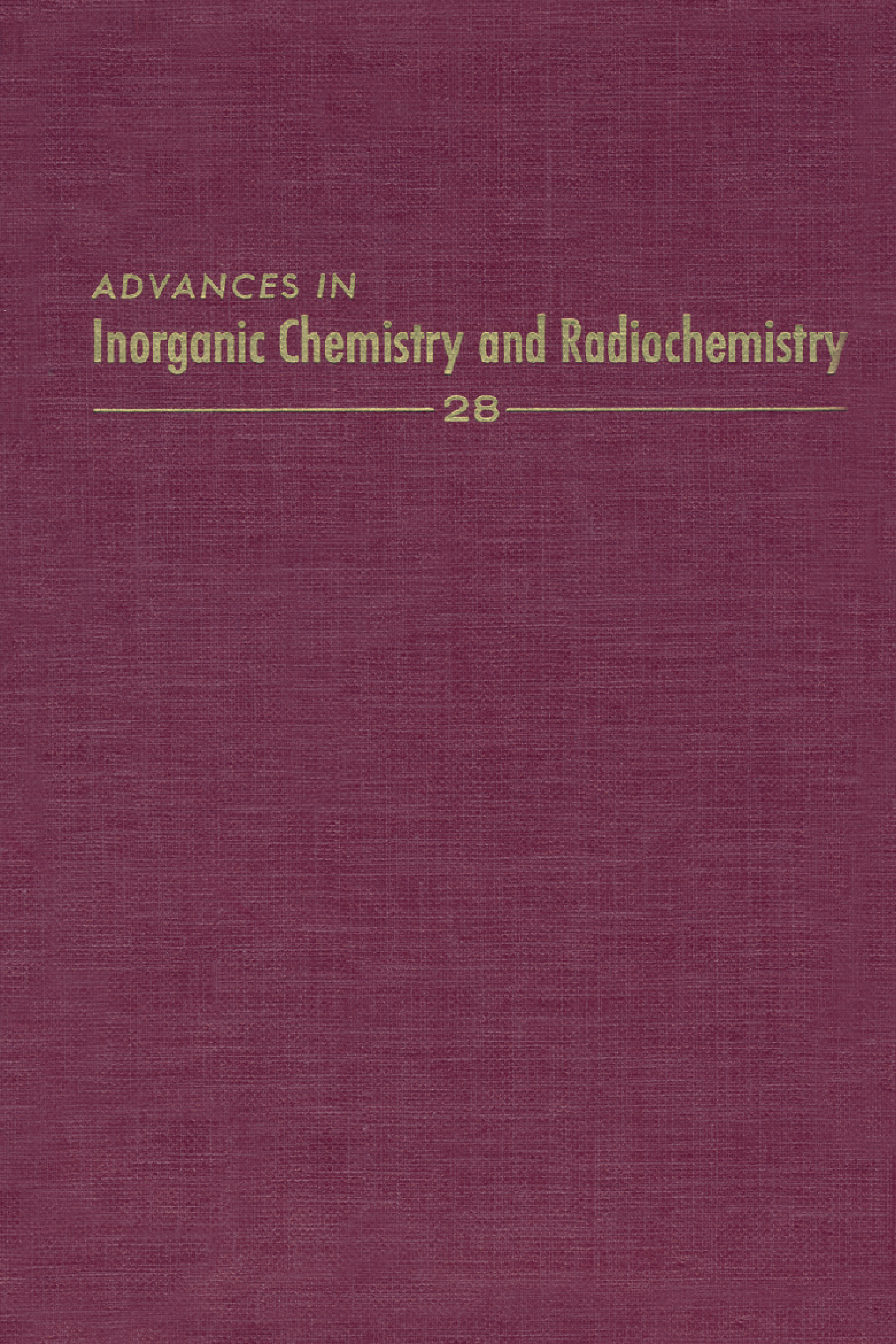 Advances in Inorganic Chemistry