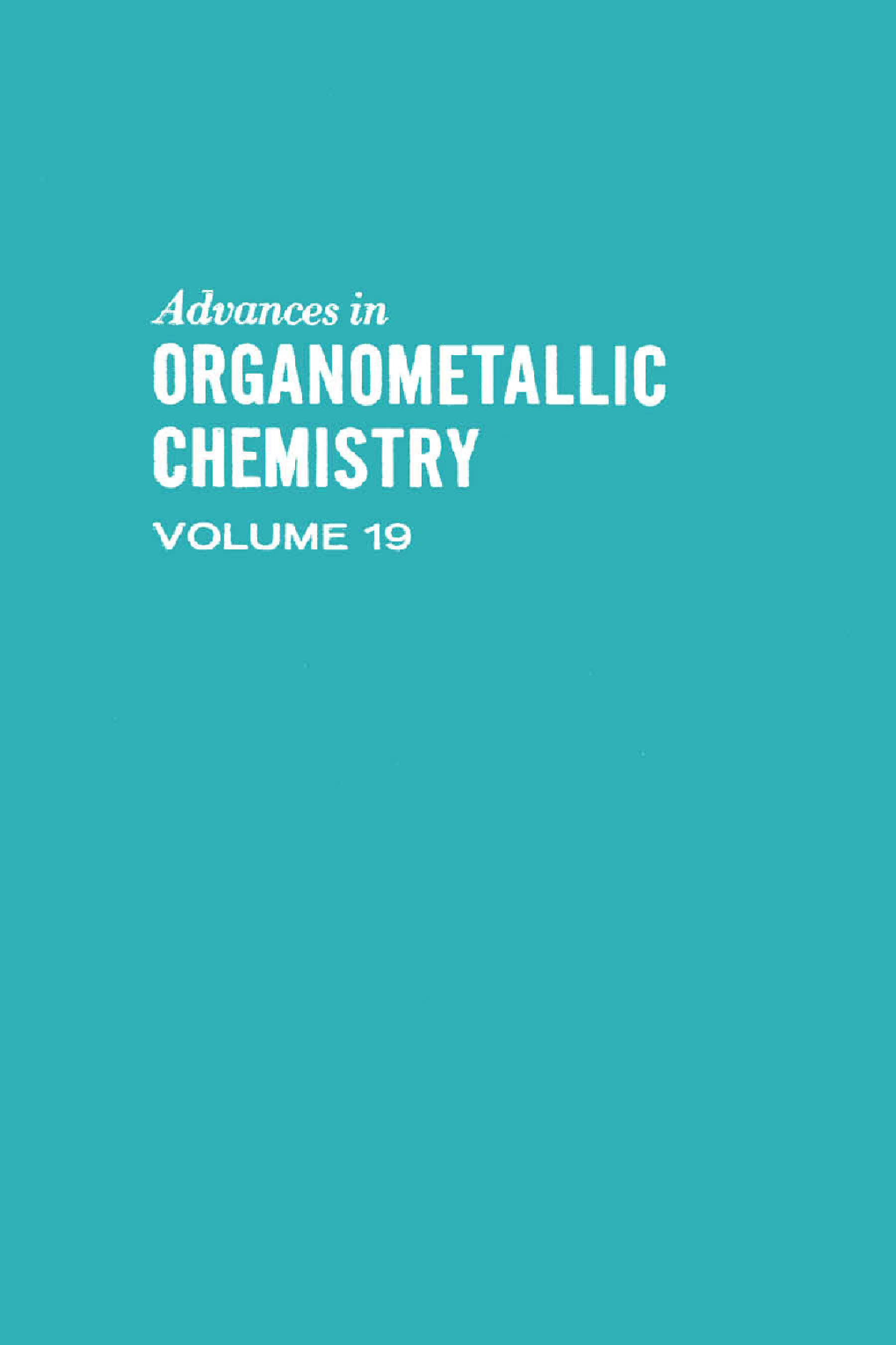 Advances in Organometallic Chemistry