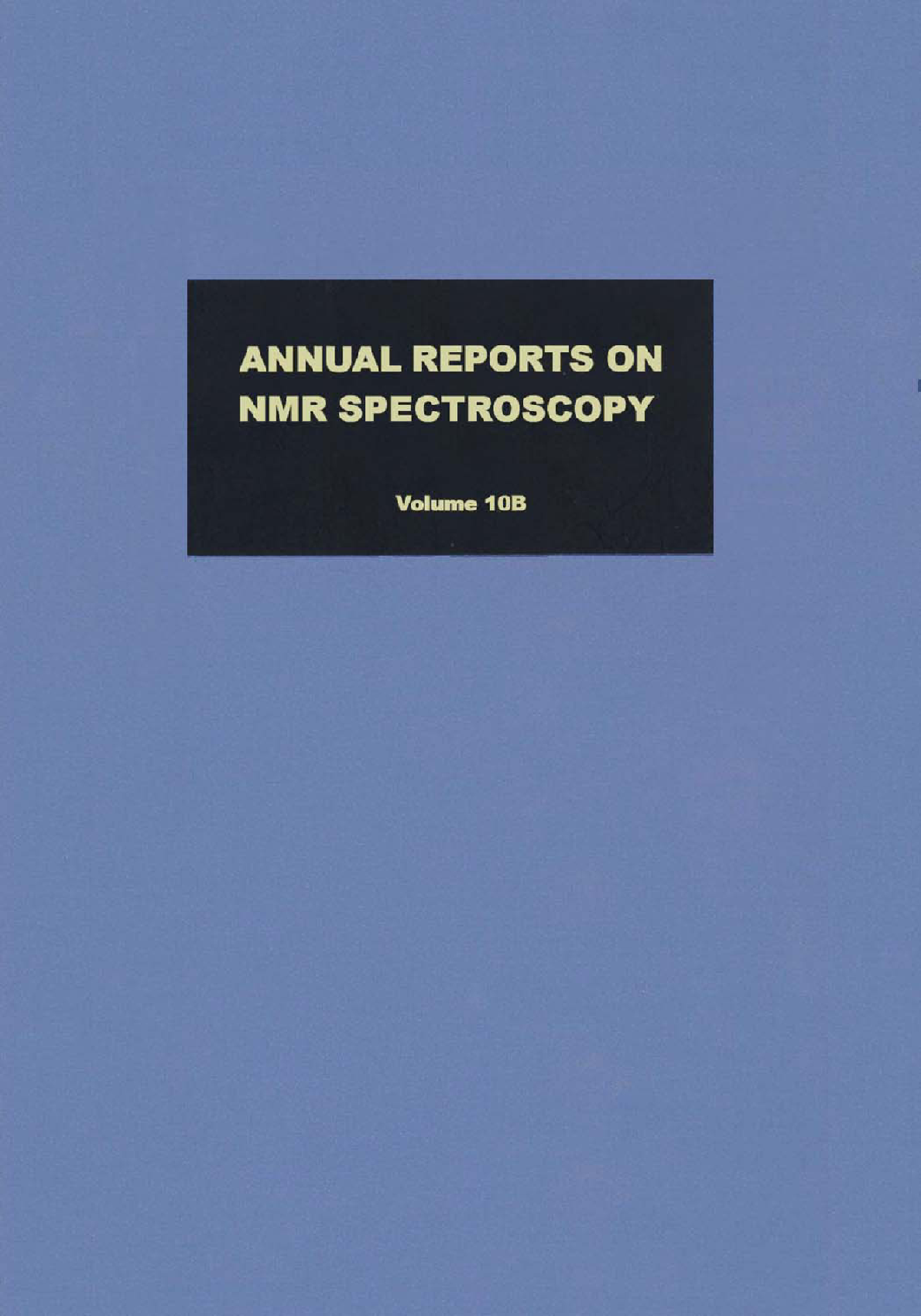 Annual Reports on NMR Spectroscopy
