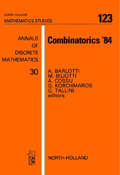 Combinatorics '84 Combinatorics '84