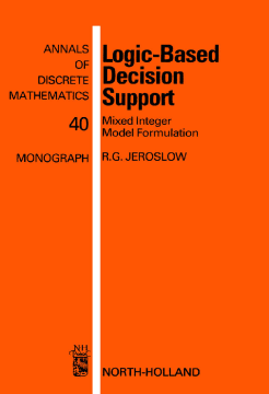 Logic-Based Decision Support Logic-Based Decision Support