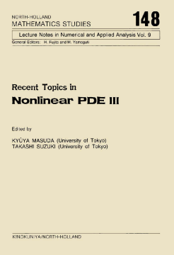 Recent Topics in Nonlinear PDE III