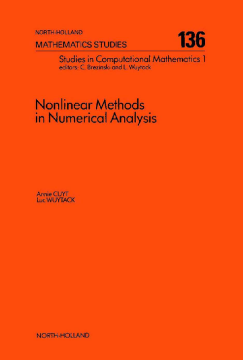 Nonlinear Methods in Numerical Analysis Nonlinear Methods in Numerical Analysis