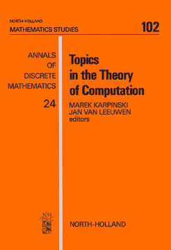 Topics in the Theory of Computation Topics in the Theory of Computation