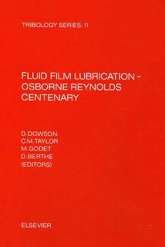Fluid Film Lubrication - Osborne Reynolds Centenary