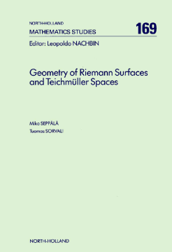 Geometry of Riemann Surfaces and Teichm&uuml;ller Spaces