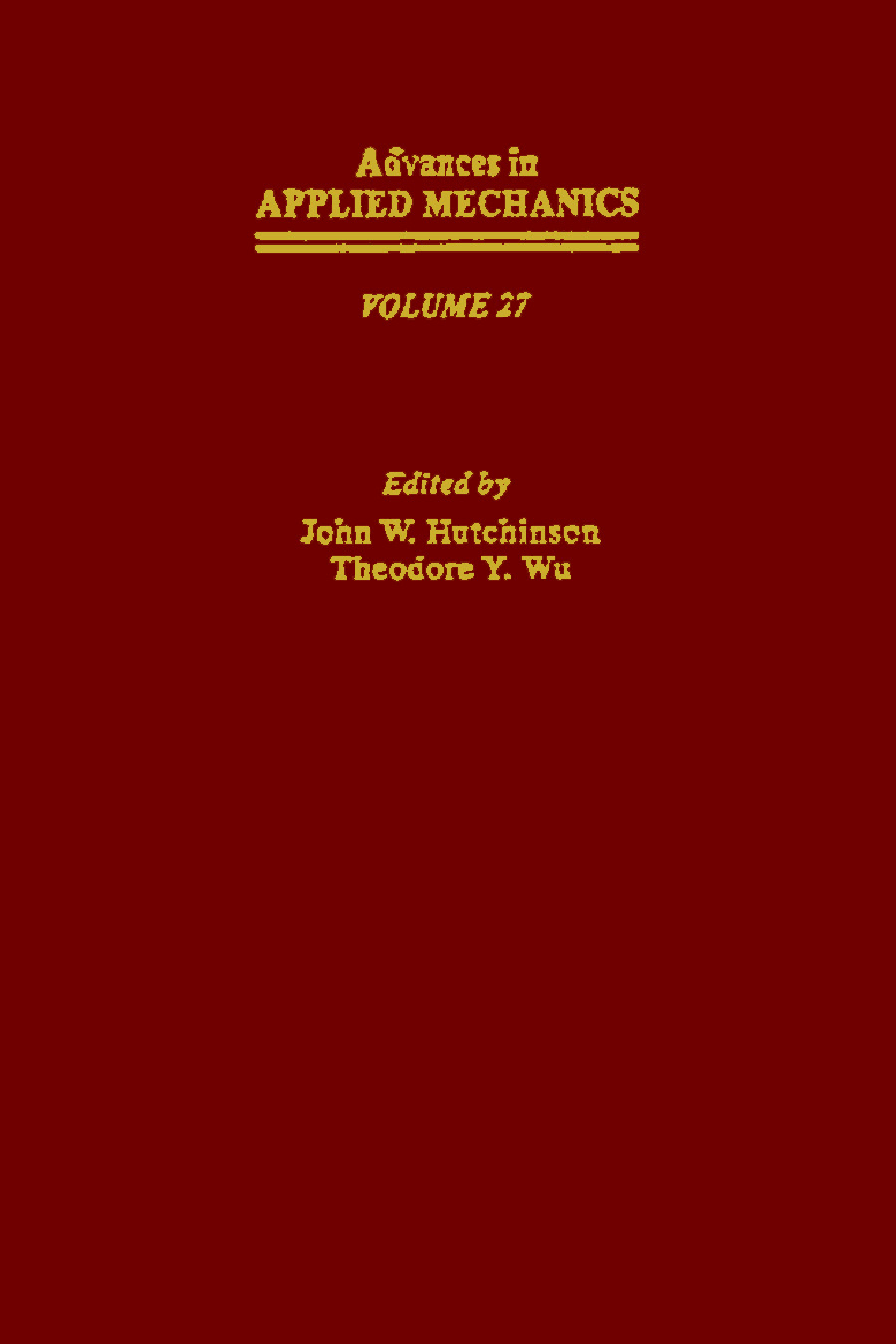 Advances in Applied Mechanics