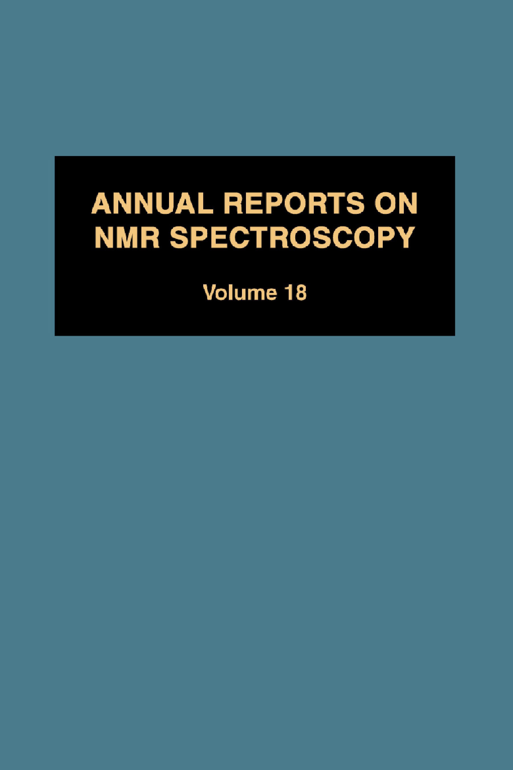 Annual Reports on NMR Spectroscopy