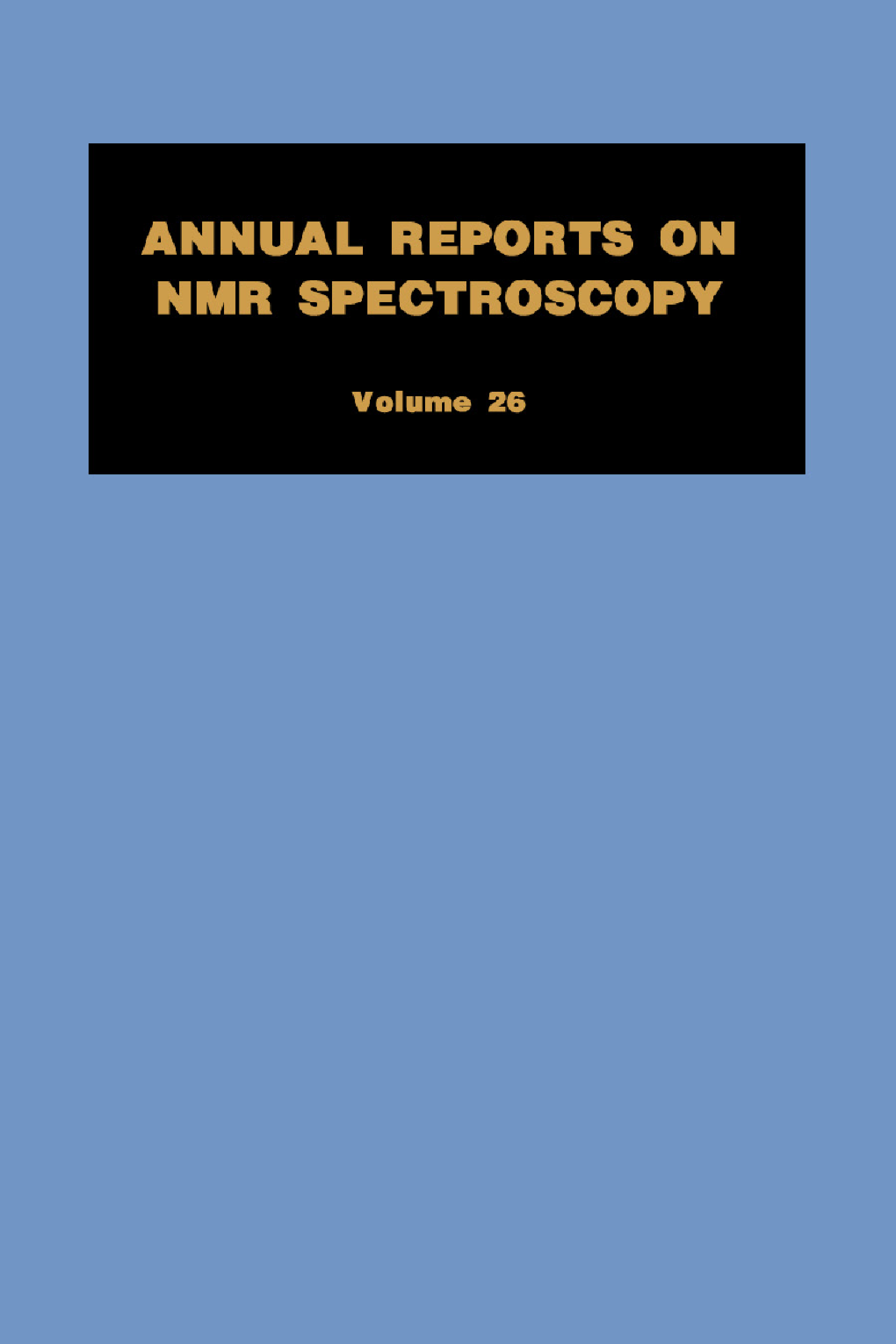Annual Reports on NMR Spectroscopy