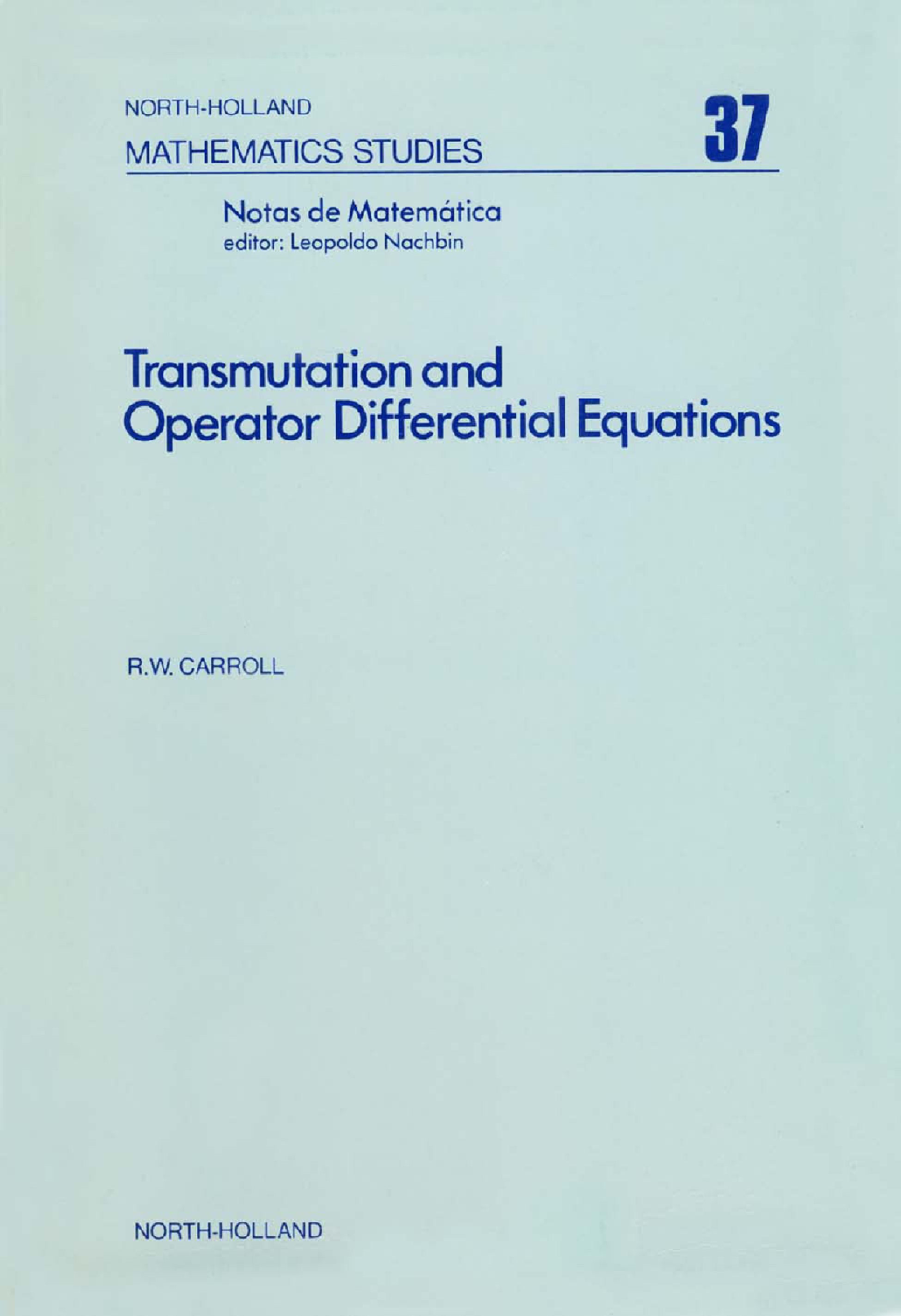 Transmutation and Operator Differential Equations