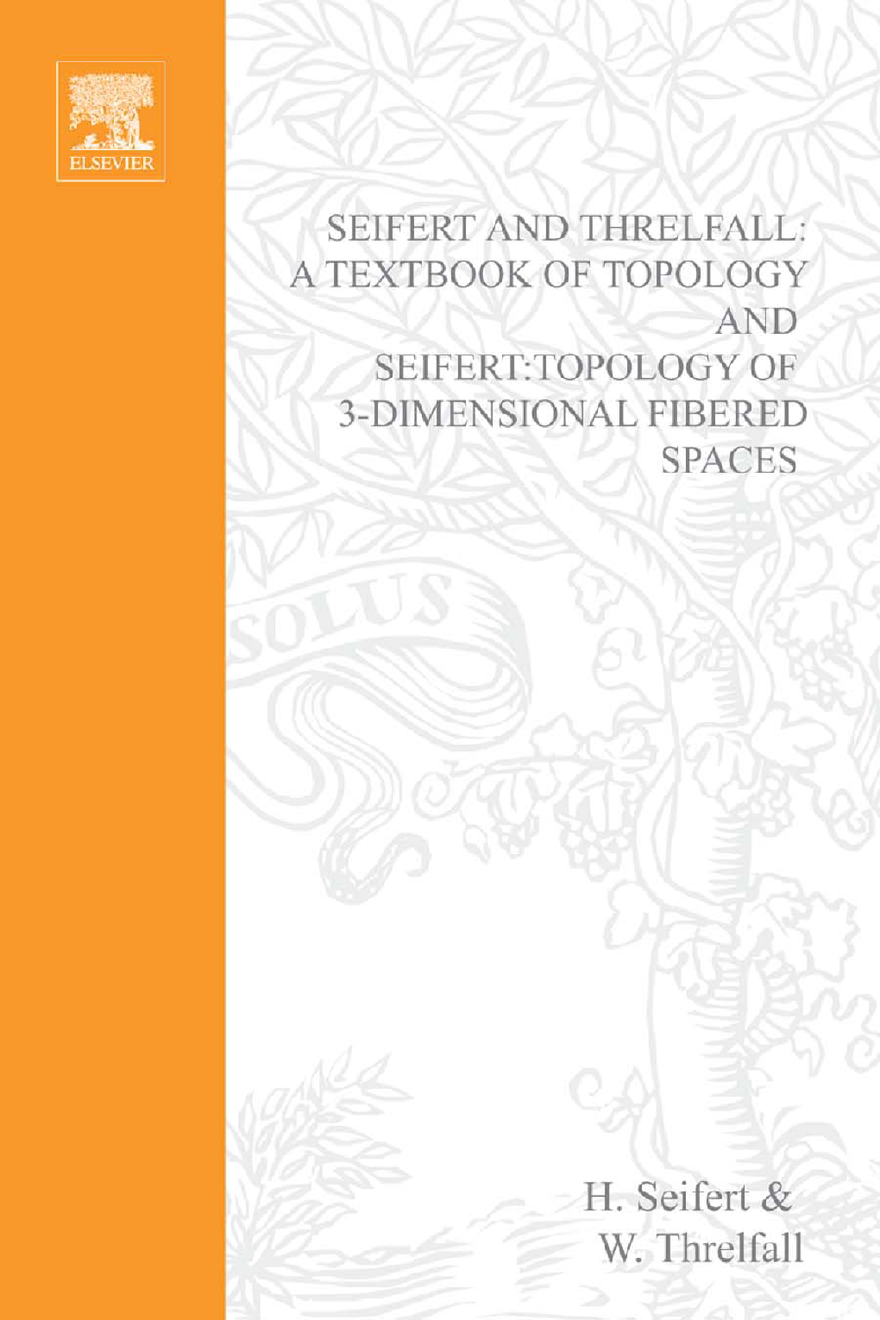 Seifert and Threlfall, A Textbook of Topology