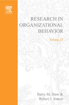 Research in Organizational Behavior Research in Organizational Behavior