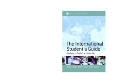 The International Student's Guide: Studying in English at University