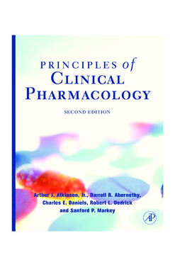 Principles of Clinical Pharmacology Principles of Clinical Pharmacology