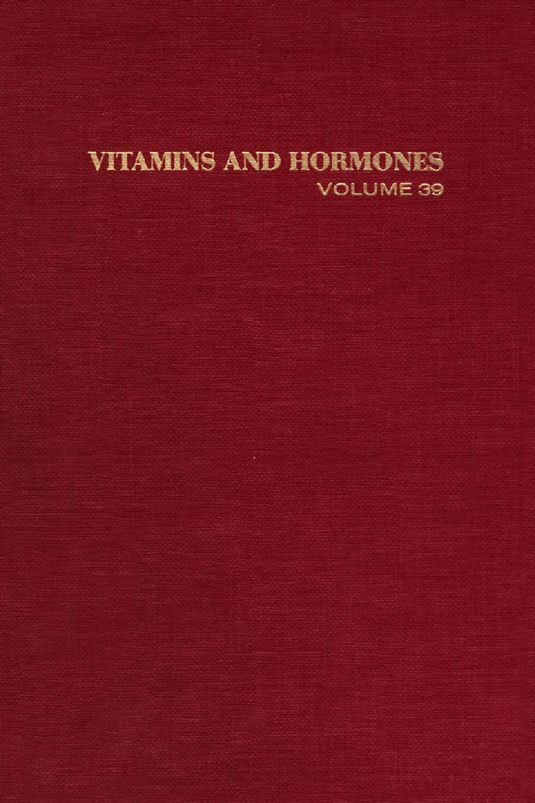 Vitamins and Hormones