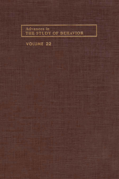 Advances in the Study of Behavior Advances in the Study of Behavior