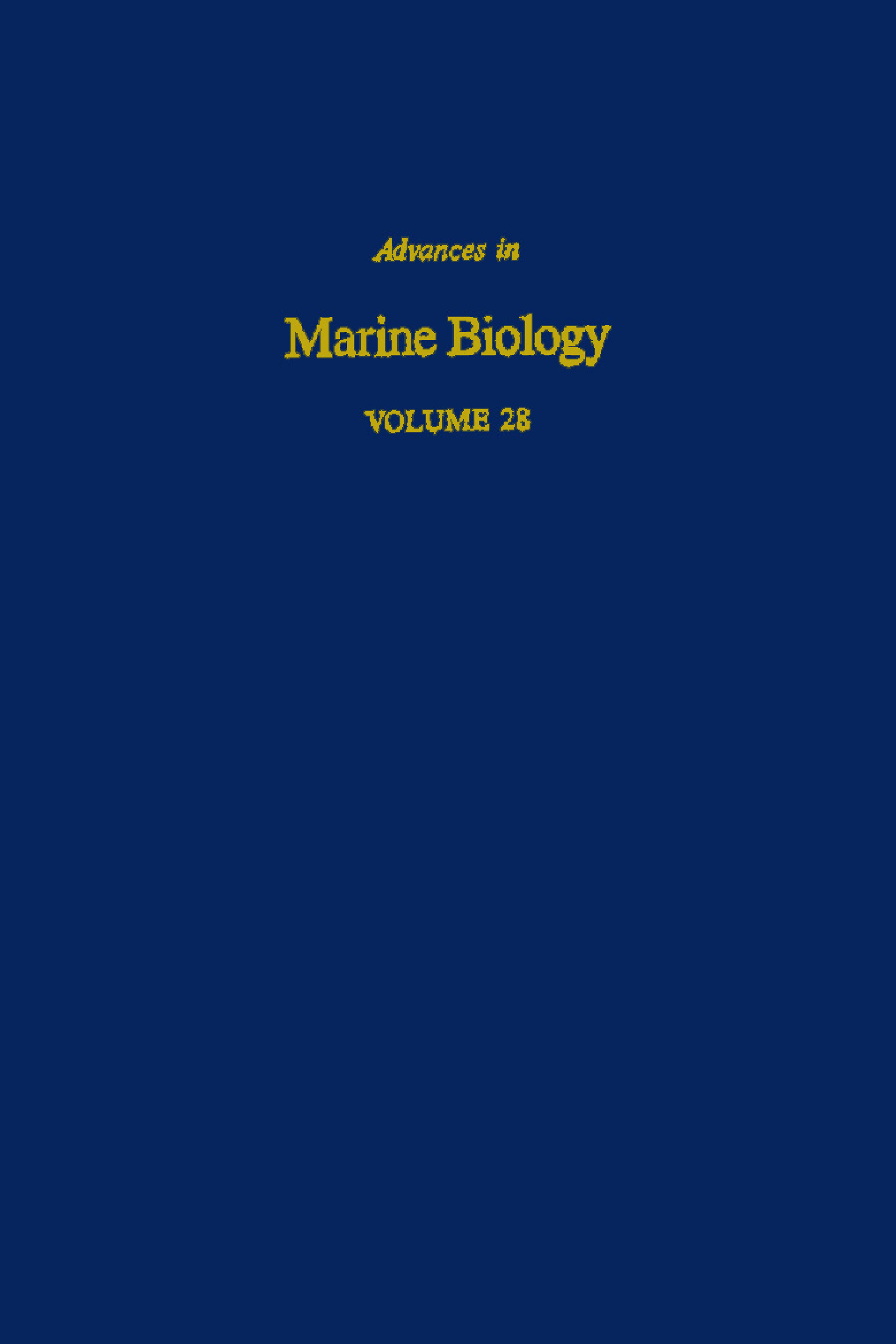 Advances in Marine Biology