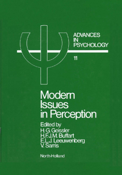 Modern Issues in Perception Modern Issues in Perception