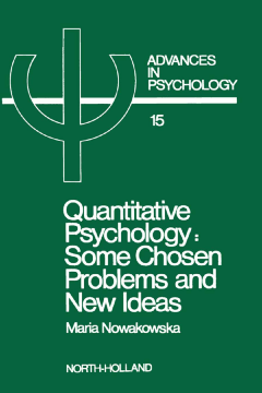 Quantitative Psychology Quantitative Psychology