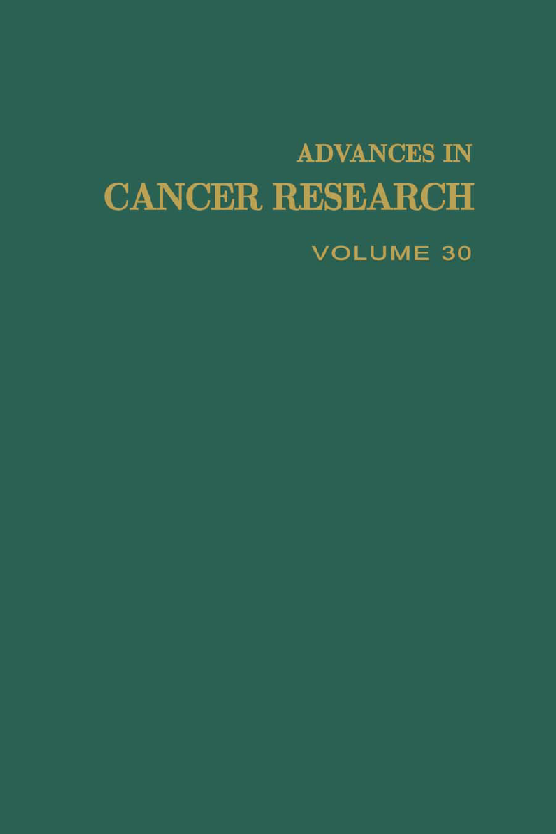 Advances in Cancer Research