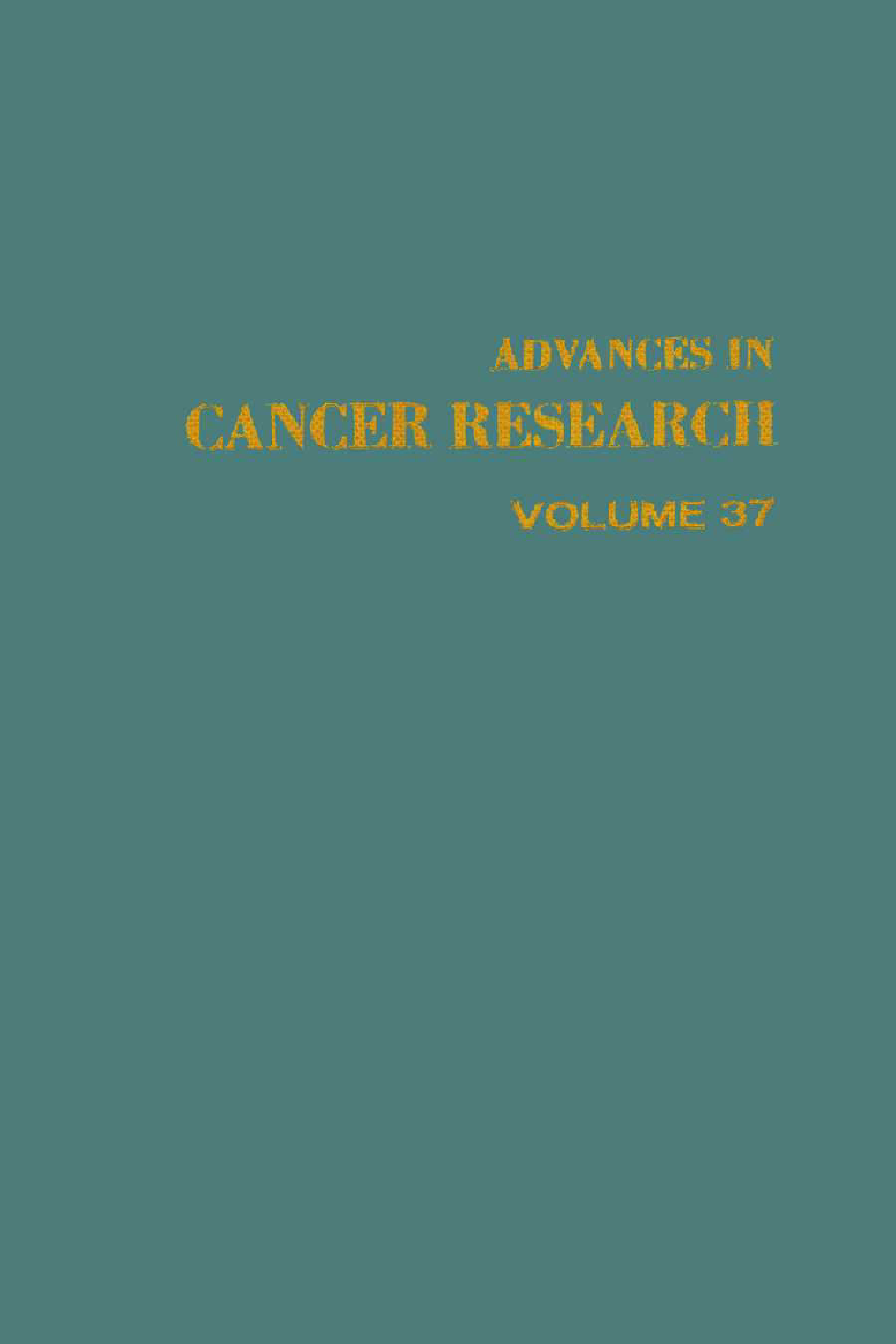 Advances in Cancer Research
