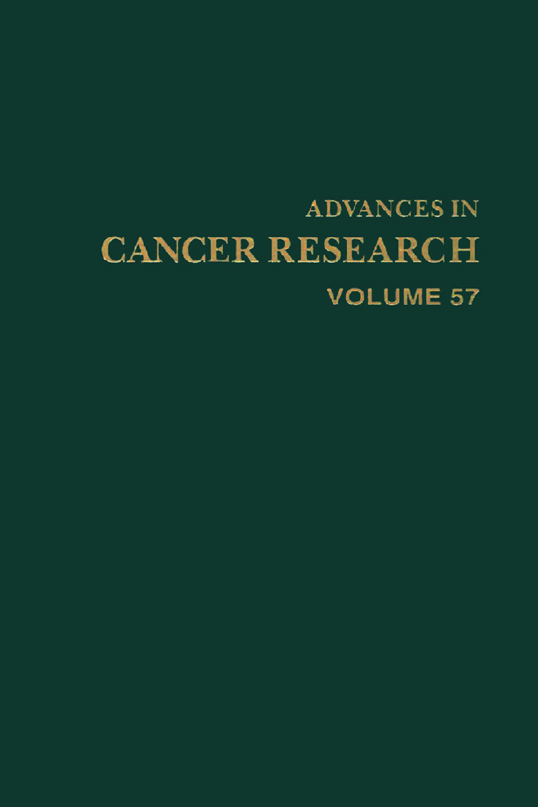 Advances in Cancer Research