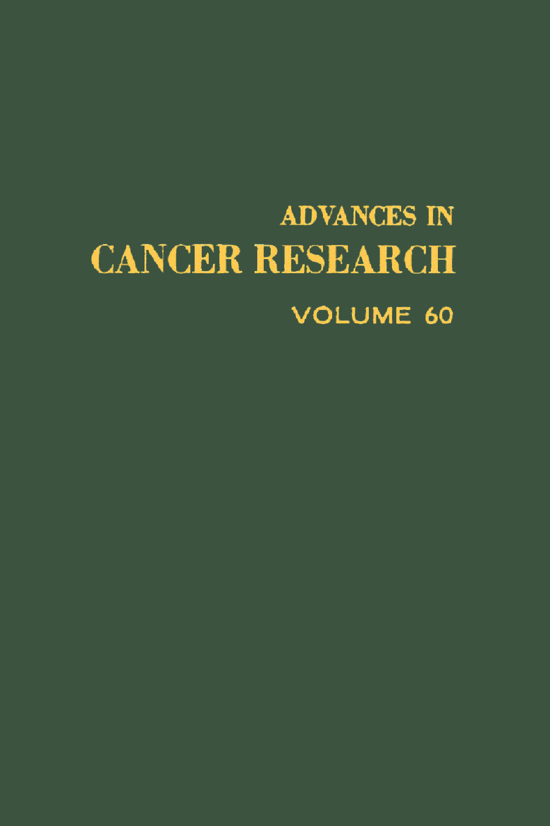 Advances in Cancer Research