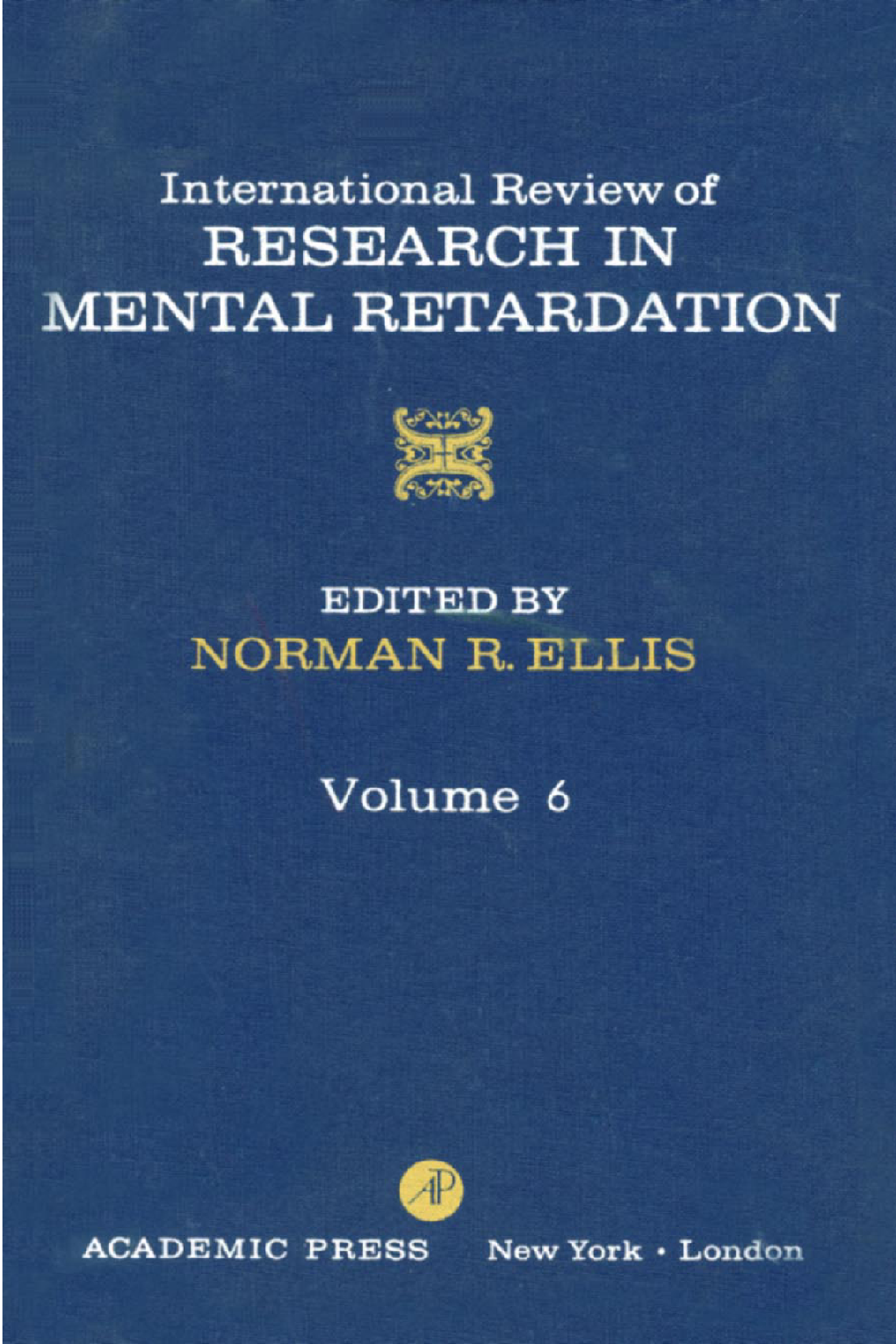 International Review of Research in Mental Retardation