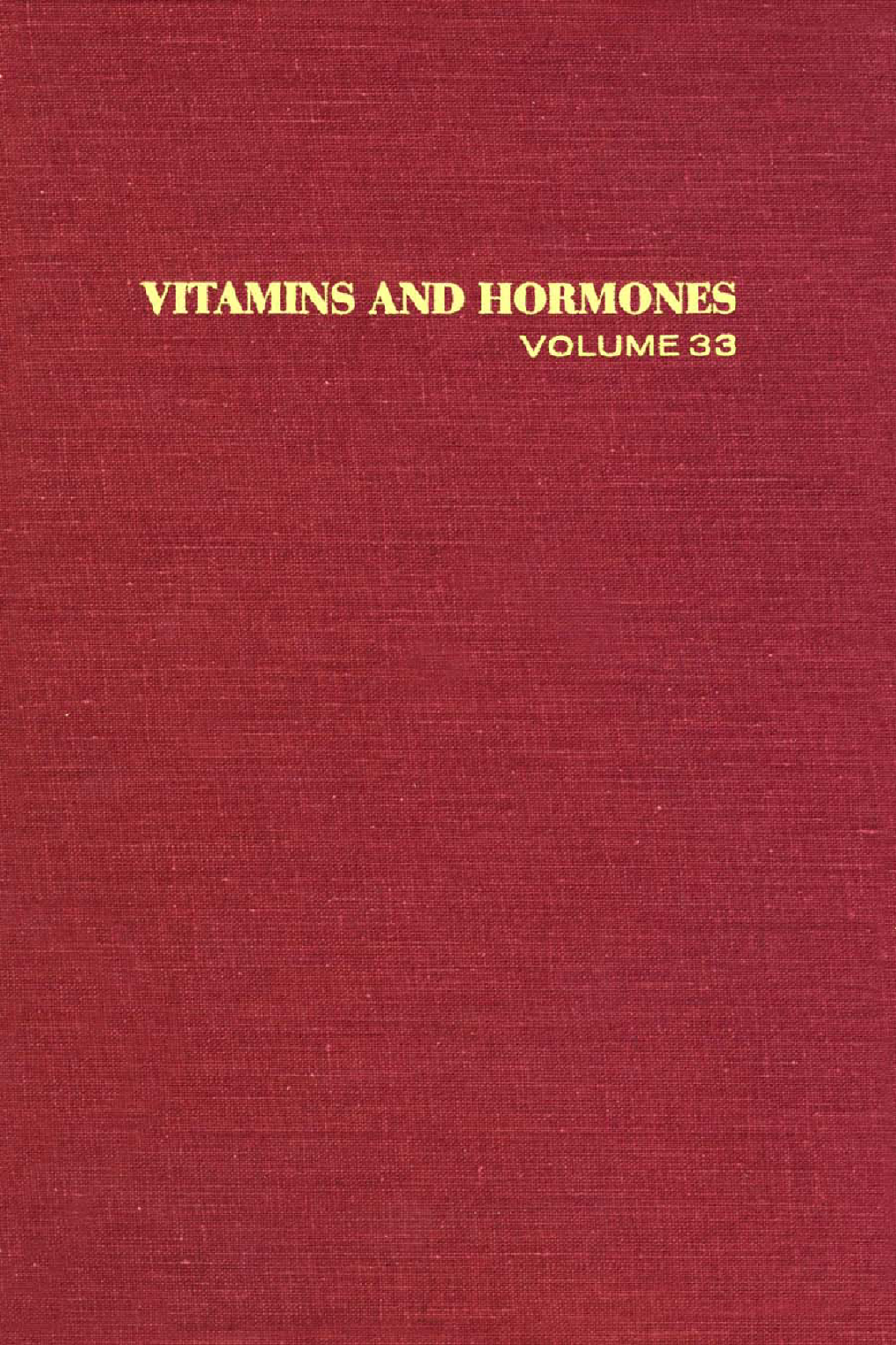 Vitamins and Hormones