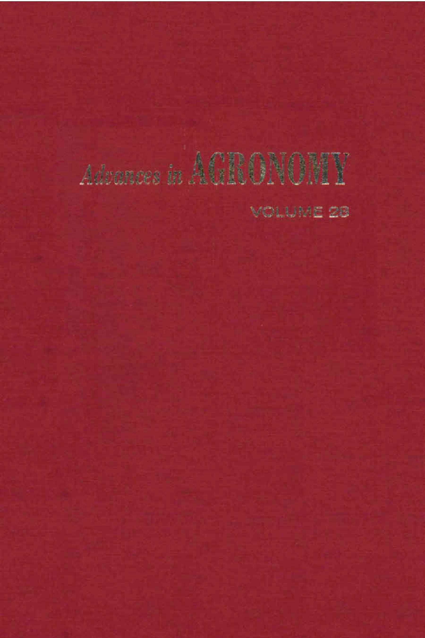 Advances in Agronomy