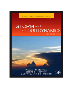 Storm and Cloud Dynamics Storm and Cloud Dynamics