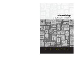 Advertising:A Cultural Economy Advertising:A Cultural Economy