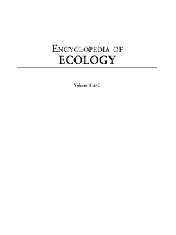 Encyclopedia of Ecology Encyclopedia of Ecology