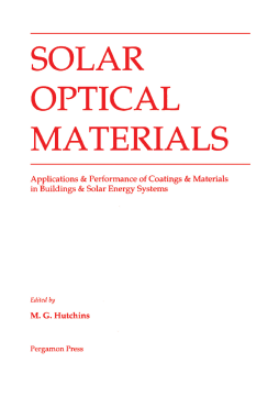 Solar Optical Materials Solar Optical Materials