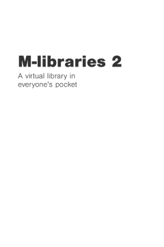 M-Libraries 2 M-Libraries 2