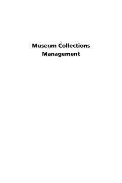 Museum Collections Management Museum Collections Management