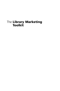 The Library Marketing Toolkit The Library Marketing Toolkit