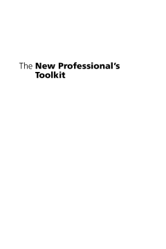 The New Professional's Toolkit The New Professional's Toolkit