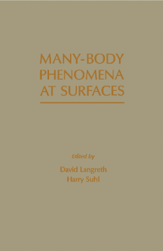 Many – Body Phenomena At Surfaces Many – Body Phenomena At Surfaces
