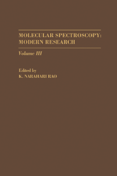Molecular Spectroscopy: Modern Research V3 Molecular Spectroscopy: Modern Research V3