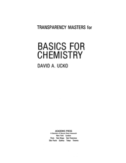 Transparency Masters for Basics for Chemistry Transparency Masters for Basics for Chemistry
