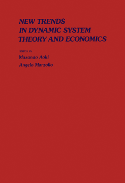 New Trends In Dynamic Systems Theory And Economics New Trends In Dynamic Systems Theory And Economics