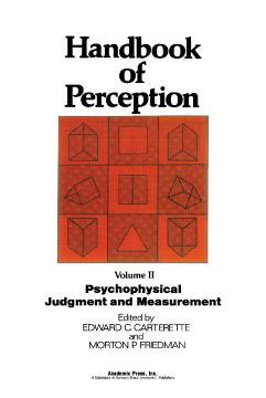 Psychophysical Judgment and Measurement Psychophysical Judgment and Measurement