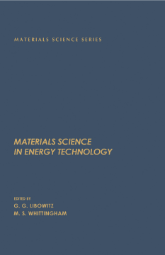 Materials Science in Energy Technology Materials Science in Energy Technology