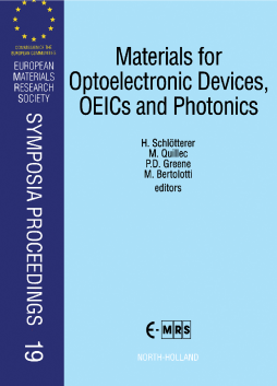 Materials for Optoelectronic Devices, OEICs and Photonics Materials for Optoelectronic Devices, OEICs and Photonics